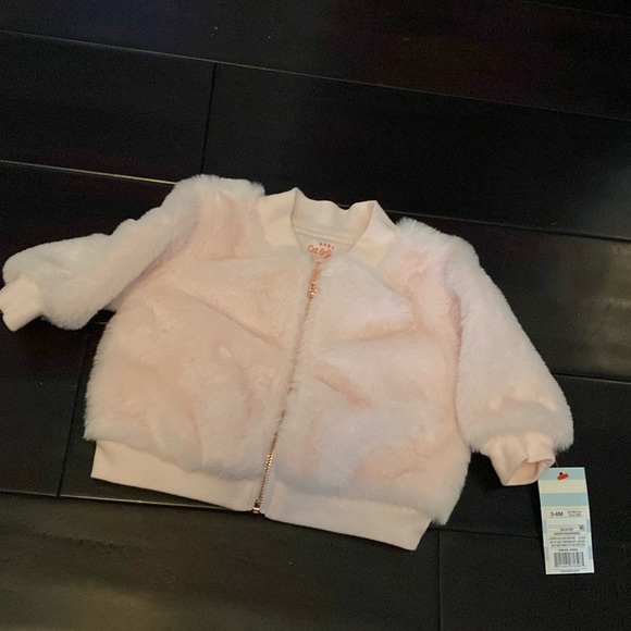 Cat & Jack Jackets & Coats Nwt Cat Jack Baby Girl Pink Fur Jacket 36 Months Poshmark